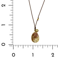 18K Yellow Gold Blue Topaz Bead Necklace