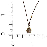 18K Yellow Gold Rose Cut Brown Diamond Pendant