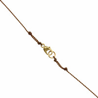 18K Yellow Gold Rustic Diamond Necklace