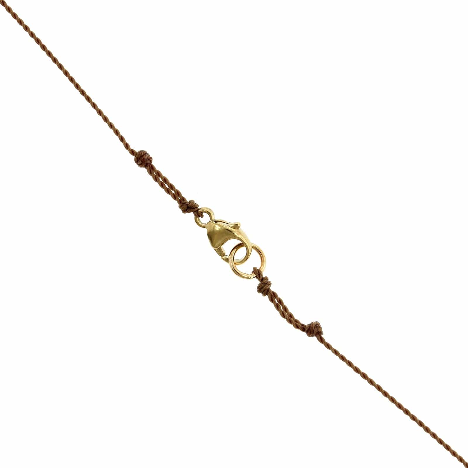 18K Yellow Gold Rustic Diamond Necklace