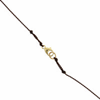 18K Yellow Gold Black Diamond Necklace