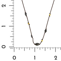 18K Yellow Gold Black Diamond Necklace
