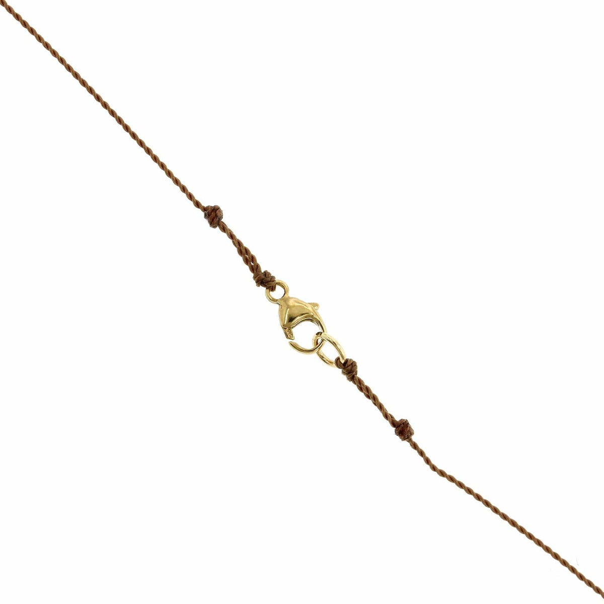 18K Yellow Gold Floating Blue Diamond Cube Necklace