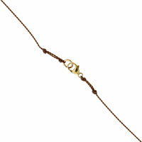 18K Yellow Gold Floating Grey Diamond Cube Necklace
