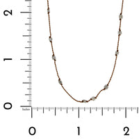 18K Yellow Gold Floating Grey Diamond Cube Necklace