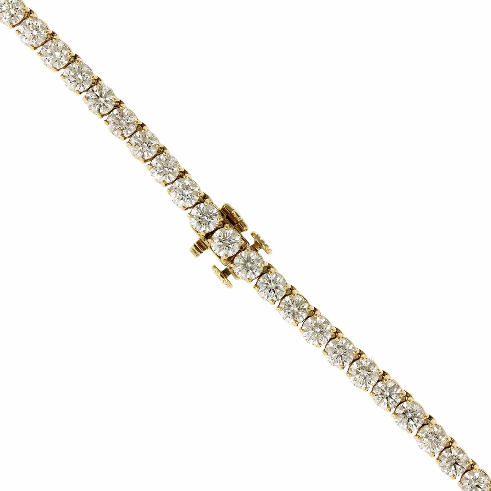 18K Yellow Diamond Tennis Necklace
