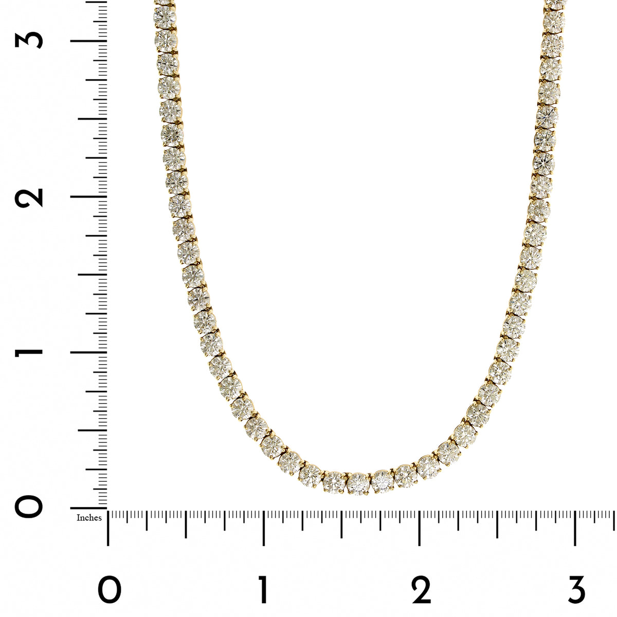 18K Yellow Diamond Tennis Necklace