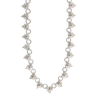 18K White Gold Mercedes Diamond Collar Necklace