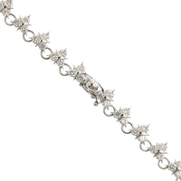 18K White Gold Mercedes Diamond Collar Necklace