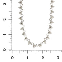 18K White Gold Mercedes Diamond Collar Necklace
