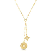 Roberto Coin 18K Yellow Gold Venetian Diamond Princess Double Medallion Necklace