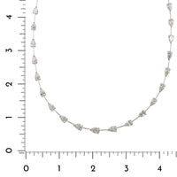 Etho Maria 18K White Gold Pear Shaped Diamond Bar Necklace