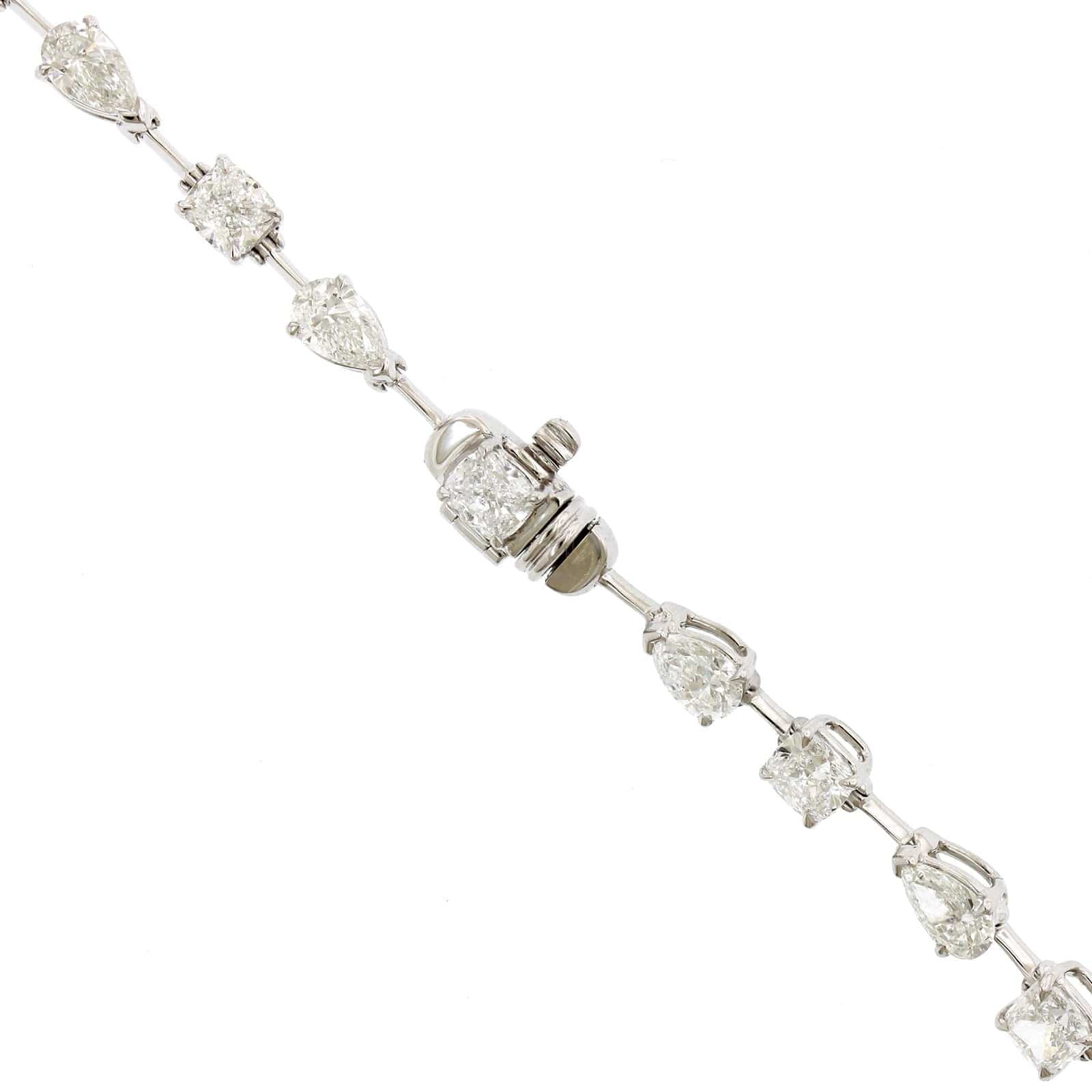 Etho Maria 18K White Gold Alternating Diamond Y Necklace