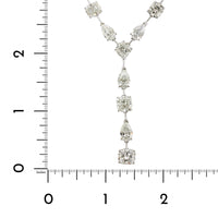 Etho Maria 18K White Gold Alternating Diamond Y Necklace