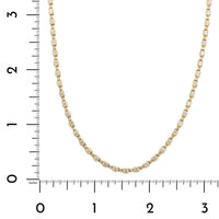 18K Yellow Gold 4 Prong Alternating Diamond Size Necklace