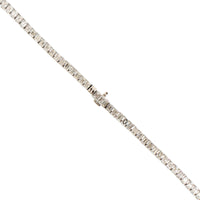 18K White Gold 4 Prong Emerald Cut Diamond Necklace