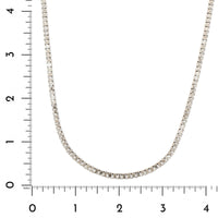 18K White Gold 4 Prong Emerald Cut Diamond Necklace