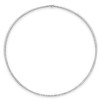 18K White Gold Diamond Line Necklace