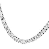 18K White Gold Diamond Line Necklace