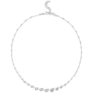 18K White Gold Diamond Flicker Necklace