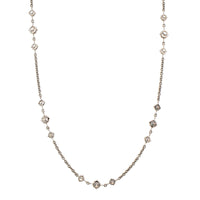 Platinum Diamond By The Yard Necklace