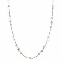 Platinum Diamond By The Yard Necklace
