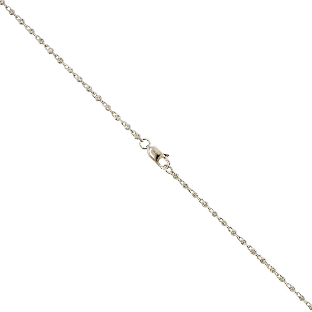 18K White Gold Diamond By The Yard Necklace