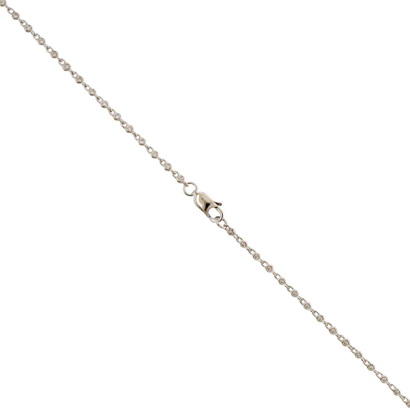 18K White Gold Diamond By The Yard Necklace