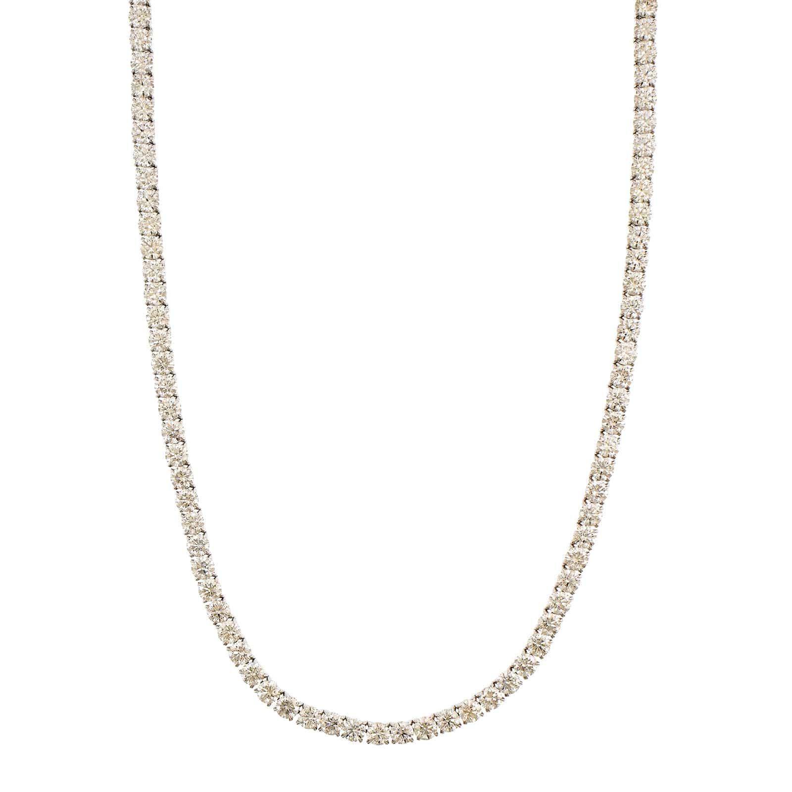 18K White Gold Diamond Necklace