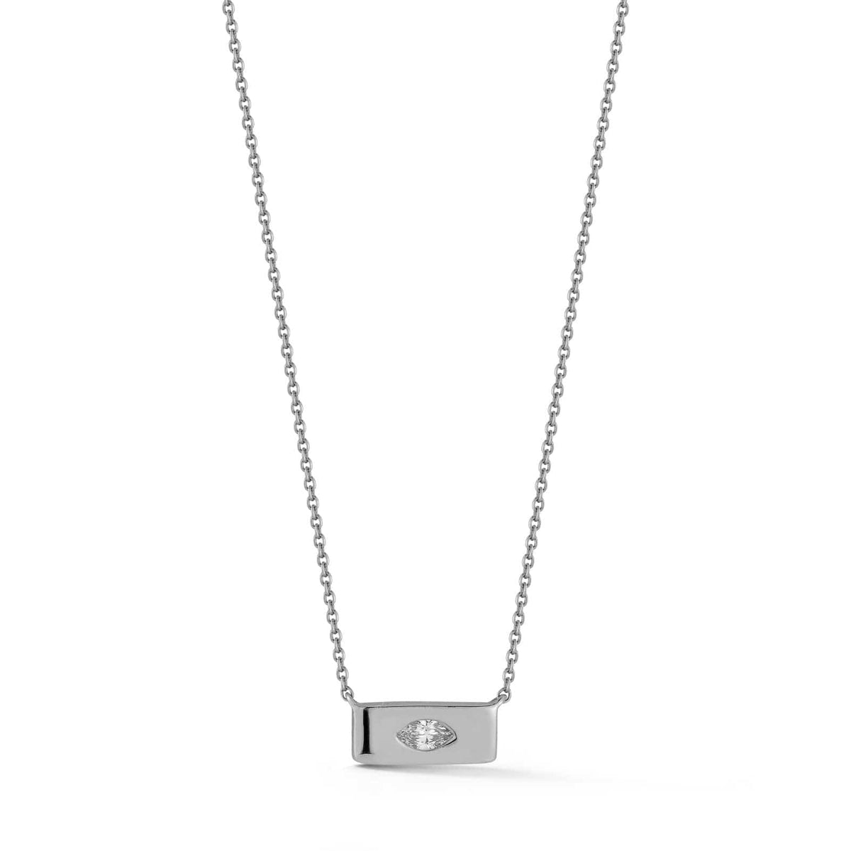 Dana Rebecca 14K White Gold Alexa Jordyn Mini Diamond Bar Necklace