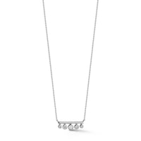 Dana Rebecca 14K White Gold Lulu Jack Graduating Diamond Bar Necklace