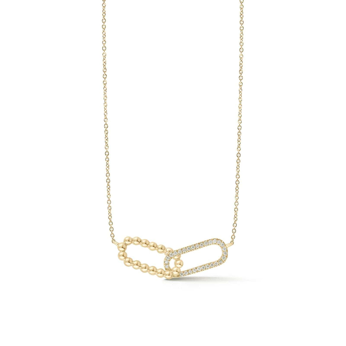 Dana Rebecca 14K Yellow Gold Poppy Rae Interlocking Diamond Link Necklace