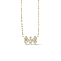 Dana Rebecca 14K Yellow Gold Sophia Ryan Diamond Trio Mini Bar Necklace