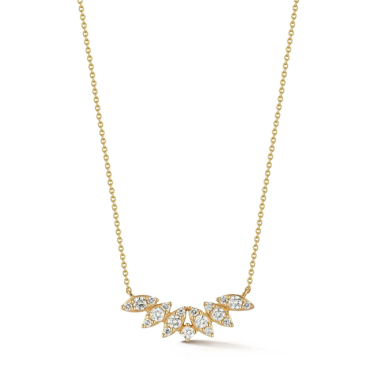 Dana Rebecca 14K Yellow Gold Sophia Ryan Curved Marquise Diamond Necklace
