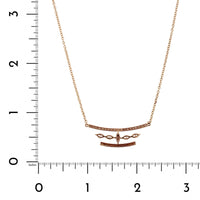 Etho Maria 18K Rose Gold Marquise & Round Cut Diamond Necklace