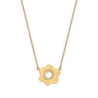 Christina Alexiou 18K Yellow Gold Diamond Daisy Necklace