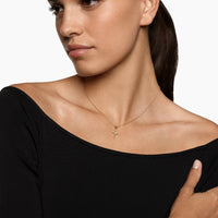 Petite Modern Renaissance® Cross Pendant Necklace 18K Yellow Gold with Diamonds, 15.9mm