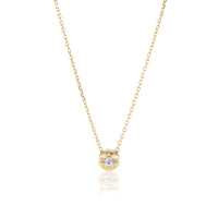 18K Yellow Gold Diamond Star Necklace