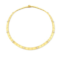 CADAR 18K Yellow Gold Sole Link Diamond Necklace