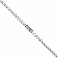 18K White Gold 3 Prong Diamond Line Necklace