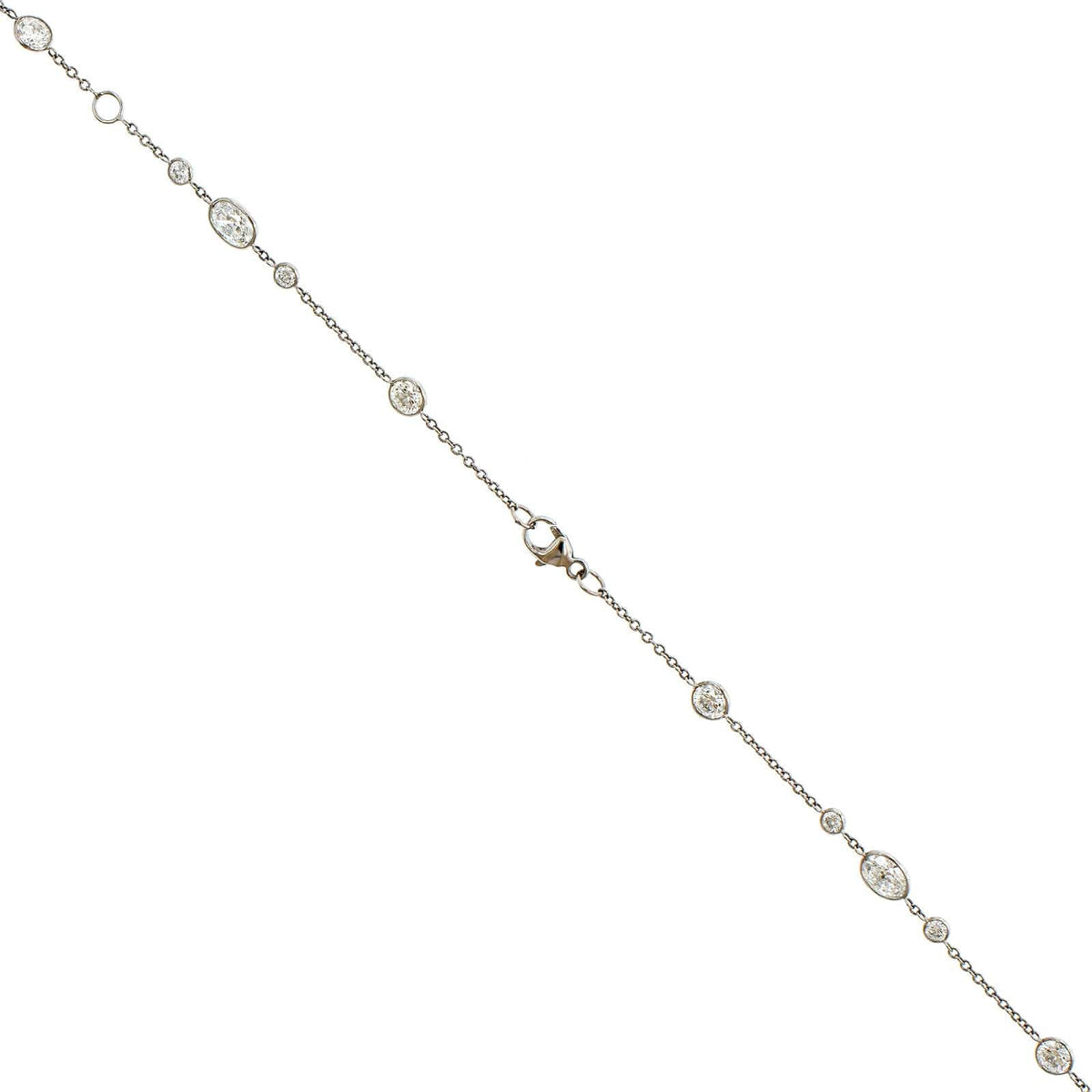 Platinum Diamonds By The Yard Necklace