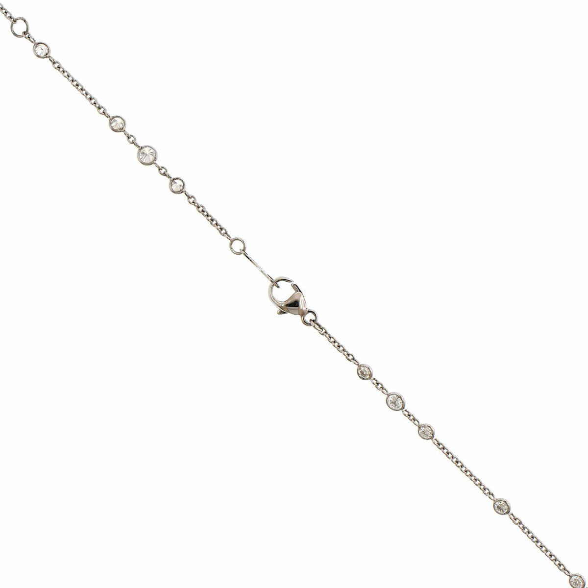 Platinum Diamond By The Yard Necklace