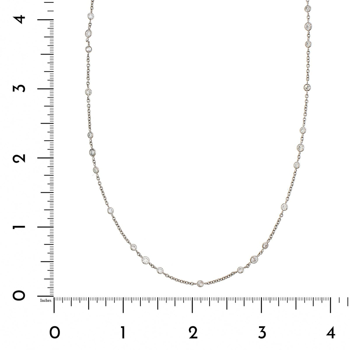 Platinum Diamond By The Yard Necklace