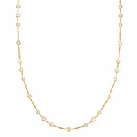 18K Yellow Gold Diamond By The Yard Necklace