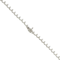 18K White Gold Multi Shaped Diamond Necklace