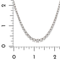 18K White Gold Graduated Diamond Tennis Necklace