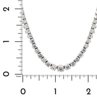 18K White Gold Graduated Diamond Tennis Necklace