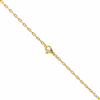 18K Yellow Gold Pave Diamond Pendant Necklace