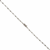 Eclat Jewels Platinum Diamond Briolette Bead Chain Necklace