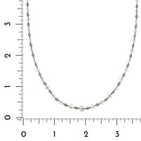 Eclat Jewels Platinum Diamond Briolette Bead Chain Necklace
